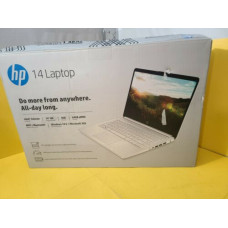 HP 14-dq0002dx 14" HD Laptop Intel Celeron 4GB 64GB eMMC Windows 10 S White