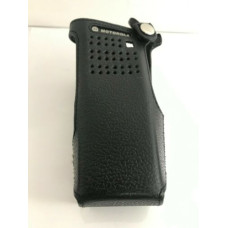 MOTOROLA LEATHER RADIO CARRY HOLSTER W/ BELT CLIP PMLN53248 POLICE / SECURITY